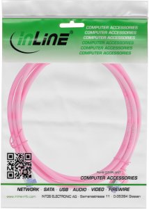 InLine InLine® Patchkabel Slim, Cat.6A, S/FTP, TPE (LSZH) flexibel, PoE, magenta, 7,5m 4