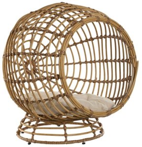 Łóżko dla zwierząt domowych Home ESPRIT Biały Naturalny rattan syntetyczny 60 x 58 x 58 cm 1