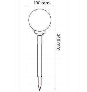 Volteno VOLTENO LAMPKA SOLARNA PLASTIK KULA 10cm STELLA 16