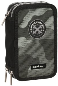 Etui szkolne z akcesoriami Safta Stone Czarny 12.5 x 19.5 x 5.5 cm 36 Części 1