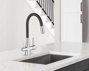 GLAMOUR BATERIA ZLEW. Z FILTREM CHROM / CZARNA WYL 7