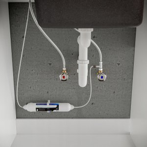 GLAMOUR BATERIA ZLEW. Z FILTREM CHROM / CZARNA WYL 8