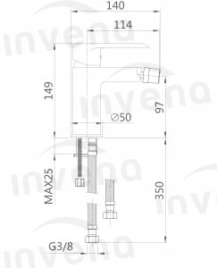 Cersanit BATERIA BIDETOWA SIROS CZARNA 4