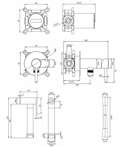Y SYSTEM BIDETOWY PODTYNKOWY MIEDŹ SZCZOTKOWANA 2