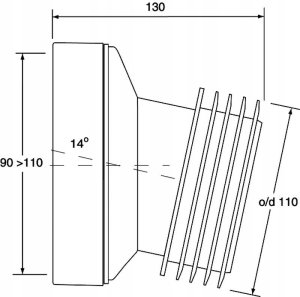 Abilite SZTUCER WC KAT 22 Z USZCZELKA L-125MM / HC39-22 2