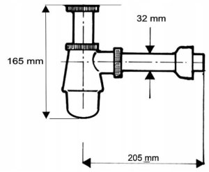 POLSYFON UMYW. BUT. 11/4X32MM CHROM PREMIUM 4