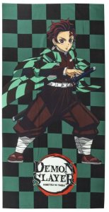 Ręcznik plażowy Demon Slayer Kolor Zielony 100 % poliester 70 x 140 cm 1