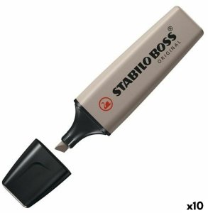 Zakreślacz Stabilo Nature Colors Ciemny szary (10 Sztuk) 1