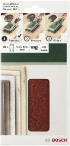 Bosch DIY papier ścierny 93x230mm K80 8Lgespannt(10) 2