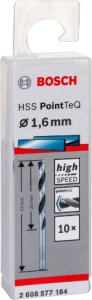 WIERT. HSS POINTTEQ 1.6MM 10PC 2