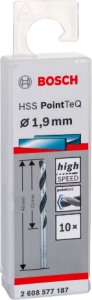 WIERT. HSS POINTTEQ 1.9MM 10PC 2