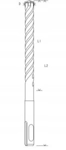 WIERTŁA SDS-PLUS-5X 10x100x160 mm 10PC 2