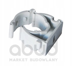 Uchwyt do rury AKS Zielonka U 28 111571 otwarty biały 4