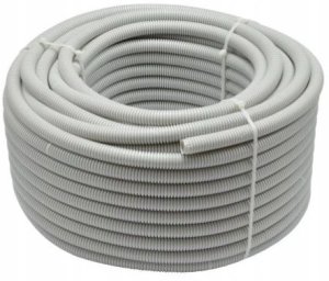 Rura elektroinstalacyjna karbowana AKS Zielonka 444034 RKGL20 FI20/14,1 PVC 320N z pilotem 50m szara 5