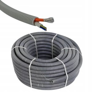 Rura elektroinstalacyjna karbowana AKS Zielonka 444034 RKGL20 FI20/14,1 PVC 320N z pilotem 50m szara 6