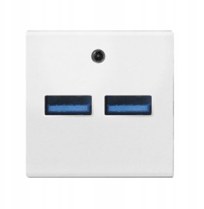 Ładowarka USB Ospel Ospel45 GK-2USB/00 podwójna 2xUSB 2,1A biały 1