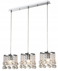 Reality London Crystal 327733-06 lampa wisząca zwis 3x40W E14 chrom 1