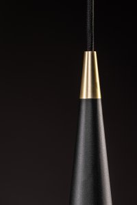 GTV Evi OS-EVI-GU10-10-DEC lampa wisząca zwis 1x40W GU10 czarna/złota 6