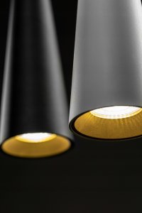 GTV Evi OS-EVI-GU10-10-DEC lampa wisząca zwis 1x40W GU10 czarna/złota 7