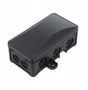 Puszka instalacyjna Pawbol A.0063C hermetyczna, natynkowa 90x45 klik, IP54 czarna 1
