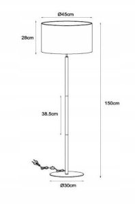 Lucide Maya 45709/81/38 lampa stojąca podłogowa 1x40W E27 kremowa/czarna 5
