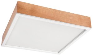 Lamkur Oak Square 49045 plafon lampa sufitowa 4x15W E27 dąb/biały 1