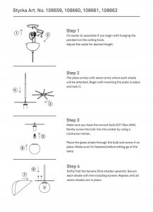 Lampa wisząca Markslojd Styrka 108661 lampa wisząca zwis 1x40W E27 antique brass 4