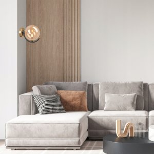 Kinkiet Torino Lamkur Georgia 49267 kinkiet lampa ścienna 1x5W G9 złoty/czarny 2
