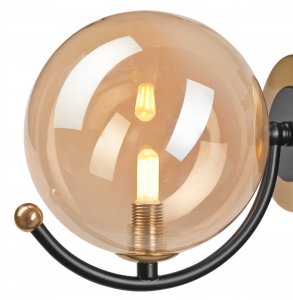 Kinkiet Torino Lamkur Georgia 49267 kinkiet lampa ścienna 1x5W G9 złoty/czarny 4