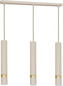 Luminex Reno 9516 lampa wisząca zwis 3x8W GU10 beżowa/złota 1
