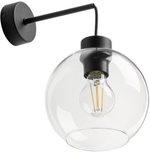 TK Lighting Cubus 10245 kinkiet lampa ścienna 1x15W E27 transparentny/czarny 1