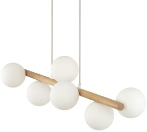 TK Lighting Estera 5905 lampa wisząca zwis 7x6W G9 drewniana/biała 3