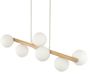 TK Lighting Estera 5905 lampa wisząca zwis 7x6W G9 drewniana/biała 7