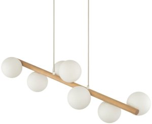 TK Lighting Estera 5905 lampa wisząca zwis 7x6W G9 drewniana/biała 8