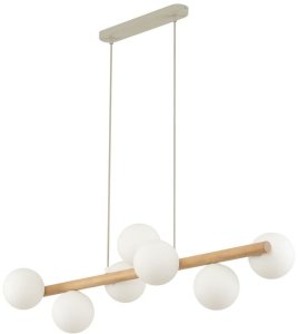 TK Lighting Estera 5905 lampa wisząca zwis 7x6W G9 drewniana/biała 10