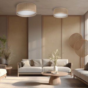 TK Lighting Juta 5798 plafon lampa sufitowa 2x15W E27 juta/biały 1