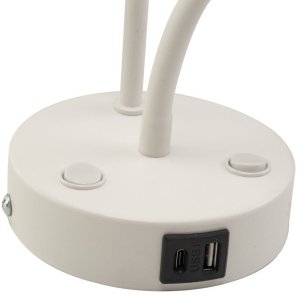 TK Lighting Maja 10204 kinkiet lampa ścienna 1x15W E27 1x8W G9 biały 3