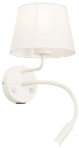 TK Lighting Maja 10204 kinkiet lampa ścienna 1x15W E27 1x8W G9 biały 7