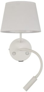 TK Lighting Maja 10204 kinkiet lampa ścienna 1x15W E27 1x8W G9 biały 9
