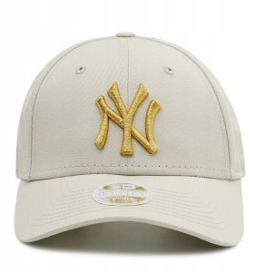 New Era New York Yankees Wmns Metallic Logo Cap 60222491 Beżowe OSFM 11