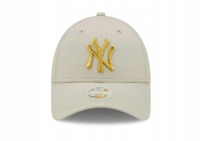 New Era New York Yankees Wmns Metallic Logo Cap 60222491 Beżowe OSFM 4