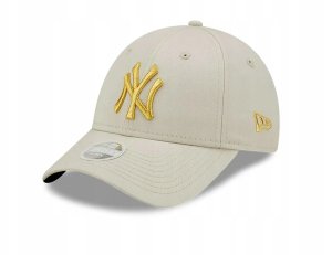 New Era New York Yankees Wmns Metallic Logo Cap 60222491 Beżowe OSFM 6