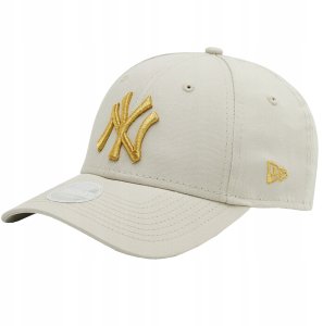 New Era New York Yankees Wmns Metallic Logo Cap 60222491 Beżowe OSFM 8