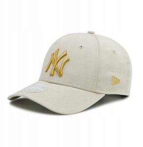 New Era New York Yankees Wmns Metallic Logo Cap 60222491 Beżowe OSFM 10