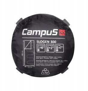Campus Slogen 300 Left Sleeping Bag CUL701123200 Czarne One size 5