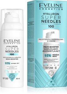 Eveline Hyaluron Super Needles 100 Mezo-booster nawilżająco-rozświetlający 50ml 1