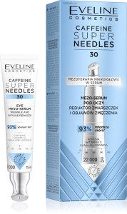 EVELINE Caffeine Super Needles 30 Mezo-serum pod oczy - reduktor zmarszczek i objawów zmęczenia 15 ml 1