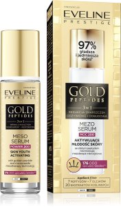 EVELINE Gold Peptides Mezo-serum aktywujące młodość skóry 3w1 (moc 200) 30 ml 1