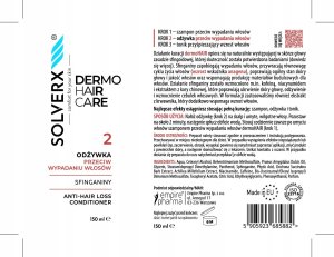 SOLVERX Dermo Hair Odżywka przeciw wypadaniu włosów Sfinganiny 150 ml 2