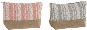 Torba podróżna Home ESPRIT Szary Koral 25 x 7 x 15 cm (2 Sztuk) 1